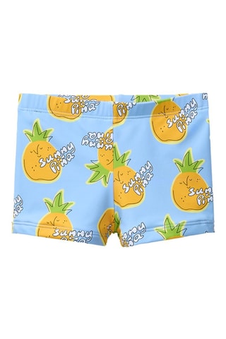 Boxers de banho - Azul-celeste e laranja
