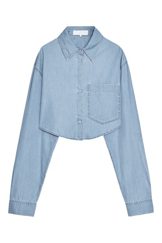 Camisa de ganga - Azul-claro