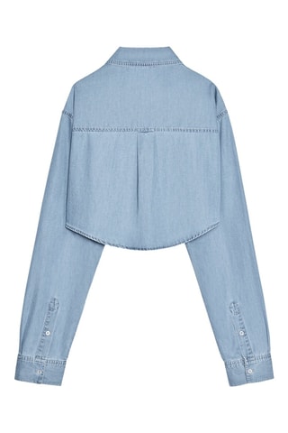 Camisa de ganga - Azul-claro