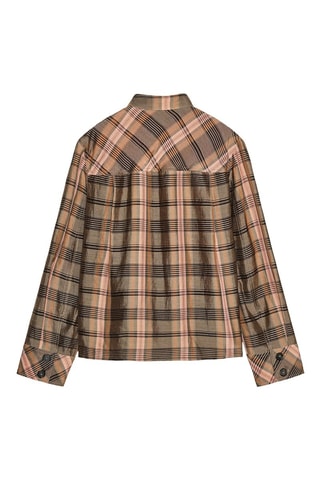 Camisa em linho - Bege e cinzento