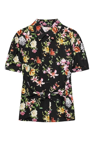 Camisa - Preto­ e verde-claro