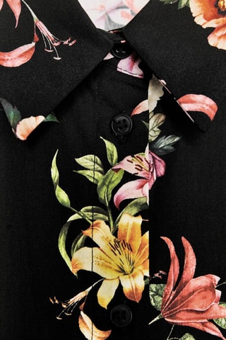 Camisa - Preto­ e verde-claro