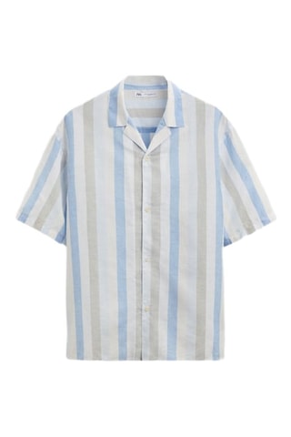 Chemisier - Ecru et ciel