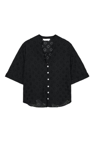 Camisa em bordado inglês - Preto