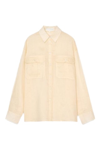 Camisa em rami - Bege