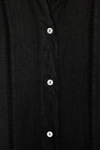 Camisa oversize em linho - Preto