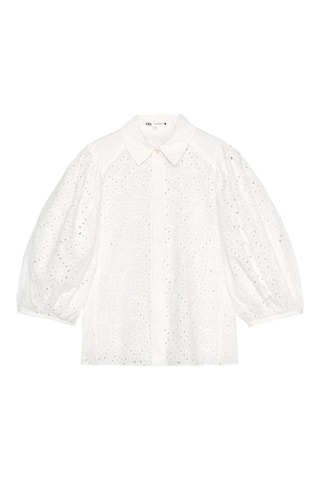 Camisa em bordado inglês - Branco