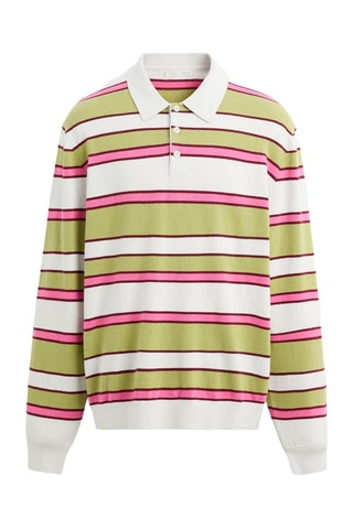 Polo - Branco e verde-claro