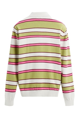 Polo - Branco e verde-claro