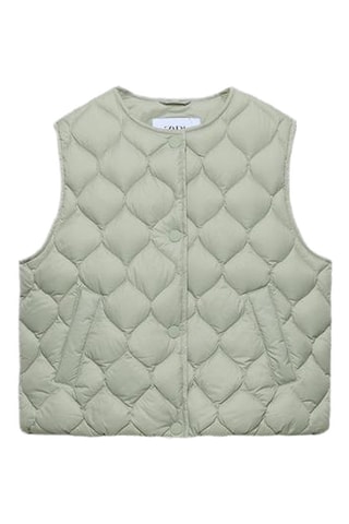 Colete acolchoado - Verde-água