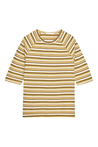 T-shirt em linho - Branco e preto