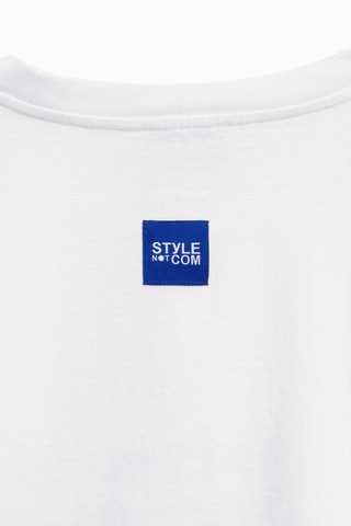 T-shirt - Branco e azul-real