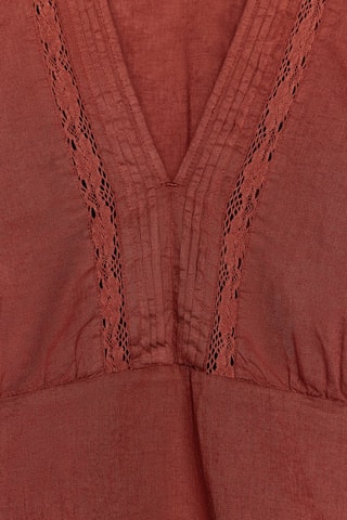 Blusa em linho - Vermelho-tijolo