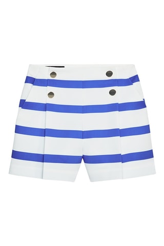 Calções - Branco e índigo