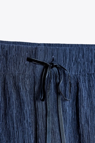 Calções plissados - Azul-marinho