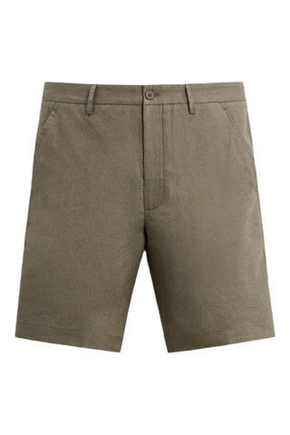 Bermudas de linho - Caqui