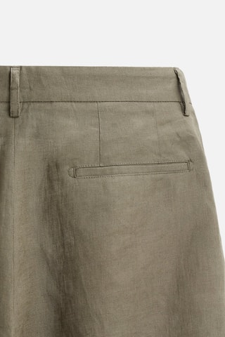 Bermudas de linho - Caqui