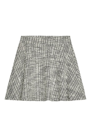 Minijupe en tweed - Blanc et noir
