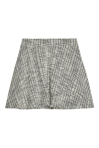 Minijupe en tweed - Blanc et noir