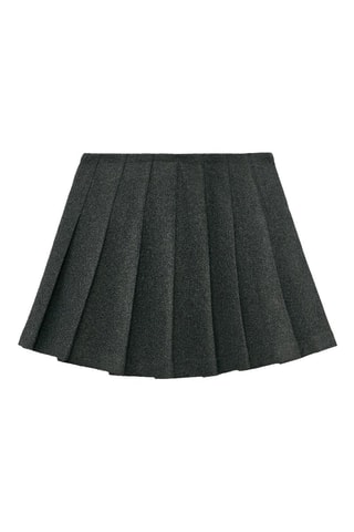 Jupe plissée - Anthracite chiné