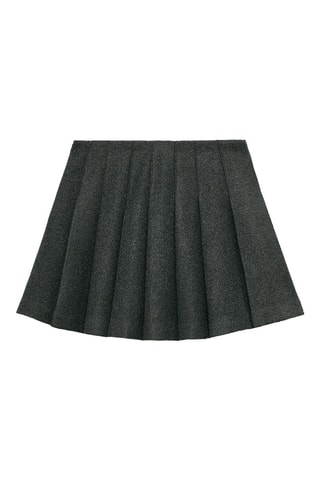 Jupe plissée - Anthracite chiné