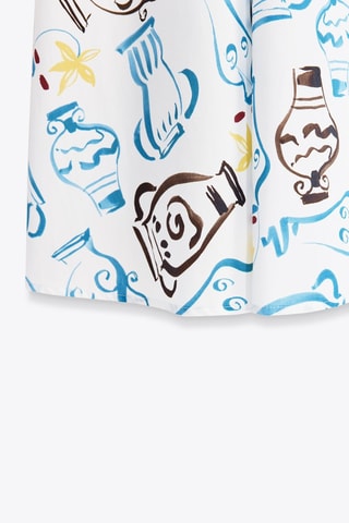 Jupe midi - Blanc et Ciel