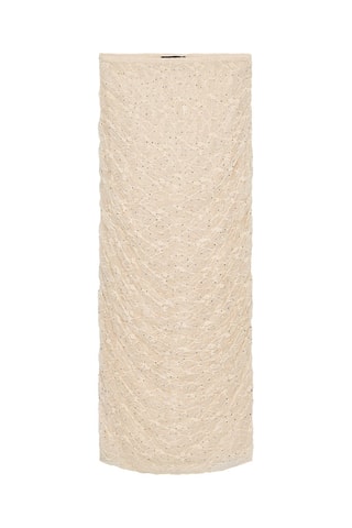 Jupe midi en dentelle - Beige