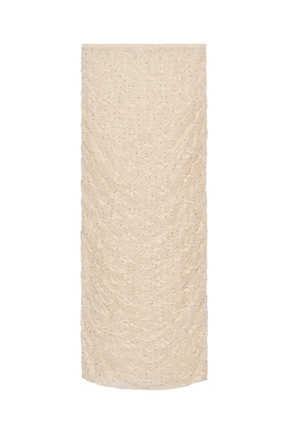 Jupe midi en dentelle - Beige