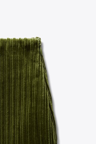 Minissaia em veludo - Verde-escuro