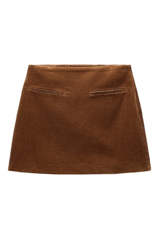 Minijupe en velours - Marron