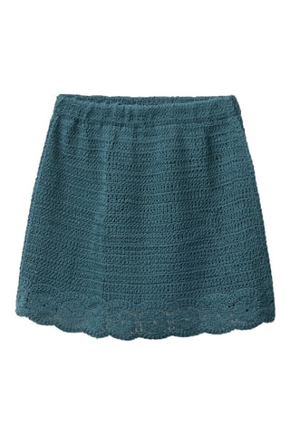 Saia direita - Azul-pato