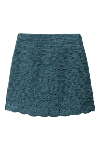 Saia direita - Azul-pato