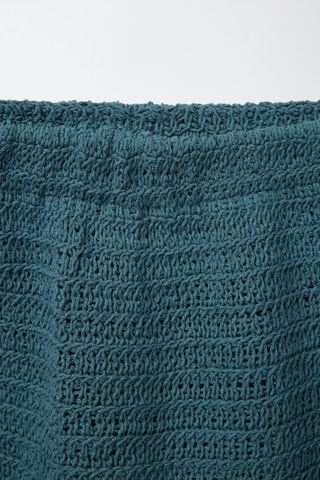 Saia direita - Azul-pato