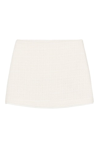 Jupe-short en tweed - Beige