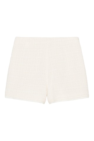 Jupe-short en tweed - Beige