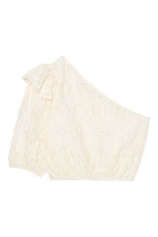 Top em bordado inglês - Bege