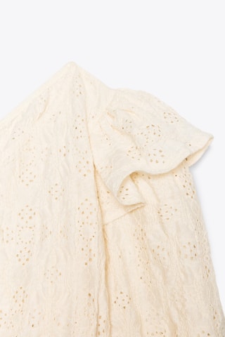 Top em bordado inglês - Bege