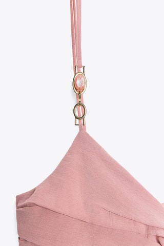 Vestido plissado - Rosa