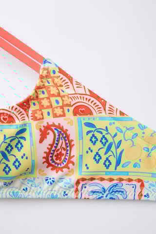 Biquíni - Branco e azul-petróleo