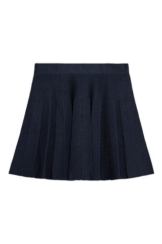 Saia plissada - Azul-marinho