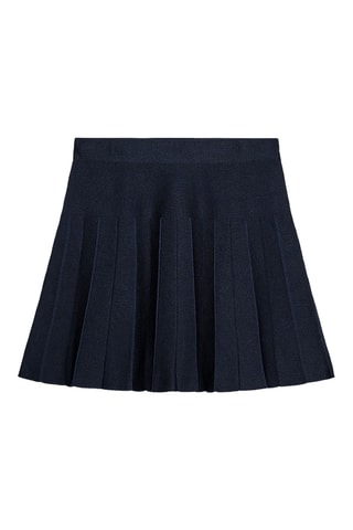 Saia plissada - Azul-marinho