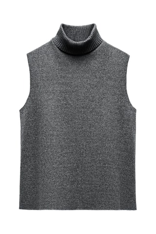 Camisola sem mangas - Cinzento-escuro mesclado
