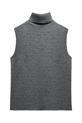 Camisola sem mangas - Cinzento-escuro mesclado