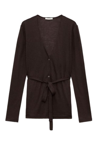 Casaco de malha em lã - Castanho