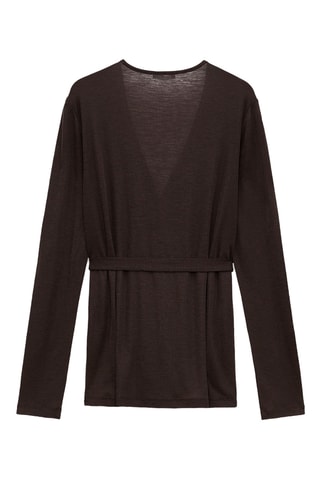 Casaco de malha em lã - Castanho