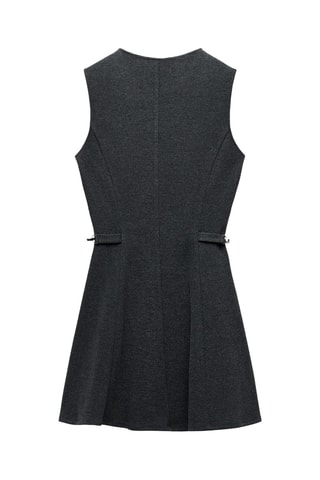 Vestido estilo patinadora - Cinzento-escuro