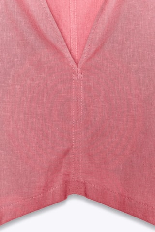 Poncho em linho - Rosa