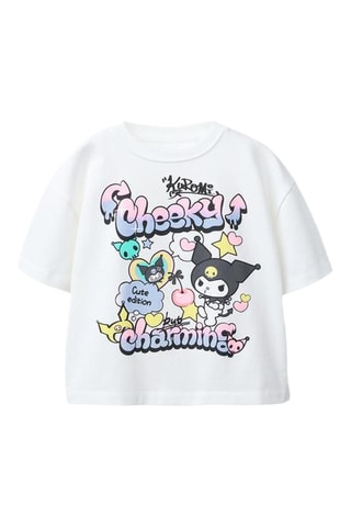 T-shirt Kuromi Sanrio - Branco