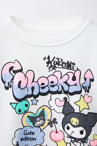 T-shirt Kuromi Sanrio - Branco