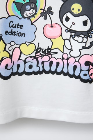T-shirt Kuromi Sanrio - Branco